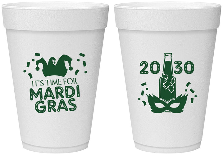 Personalized Mardi Gras 16 oz Foam Cups - New Orleans | 190003