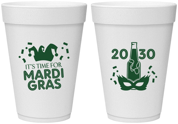 Personalized Mardi Gras 16 oz Foam Cups - New Orleans | 190003