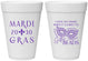 Personalized Mardi Gras 16 oz Foam Cups - Nola New Orleans | 190006