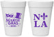 Personalized Mardi Gras 16 oz Foam Cups - Nola Fleur De Lis | 190014