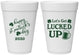 Personalized St Patricks Day 16 oz Foam Cups - Lucked Up | 200007