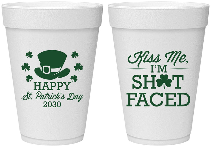 Personalized St Patricks Day 16 oz Foam Cups - Leprechaun | 200009