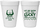 Personalized St Patricks Day 16 oz Foam Cups - Shamrocks | 200015
