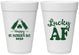 Personalized St Patricks Day 16 oz Foam Cups - Lucky Af | 200017