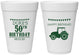 Personalized Birthday 16 oz Foam Cups - 50th Tractor | 20005