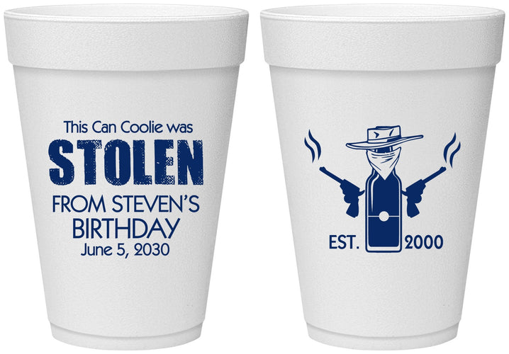 Personalized Birthday 16 oz Foam Cups - 30th | 20007