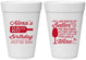 Personalized Birthday 16 oz Foam Cups - 25th Wine | 20099