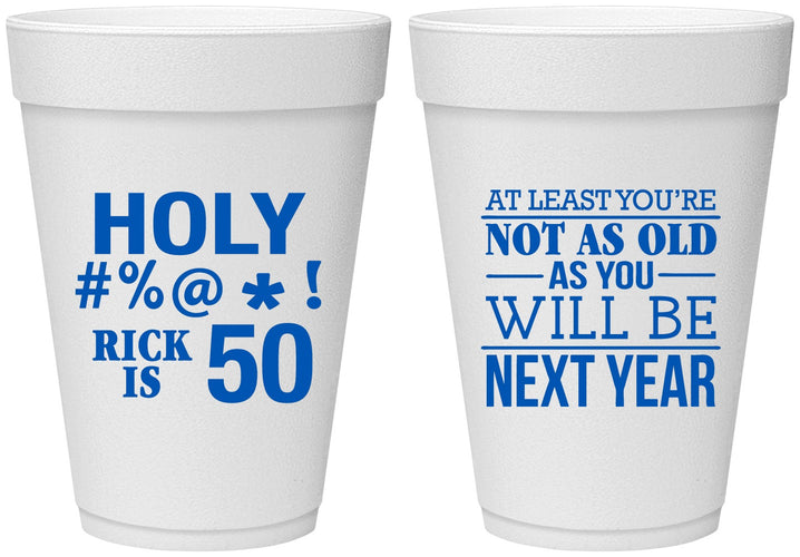 Personalized Birthday 16 oz Foam Cups - 50th | 20120