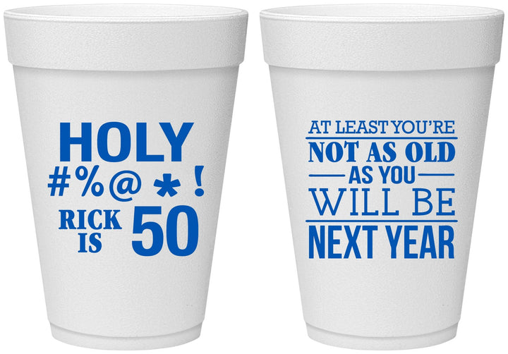 Personalized Birthday 16 oz Foam Cups - 50th | 20120