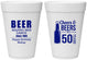 Personalized Birthday 16 oz Foam Cups - Cheers Beers To 50 Years | 20160