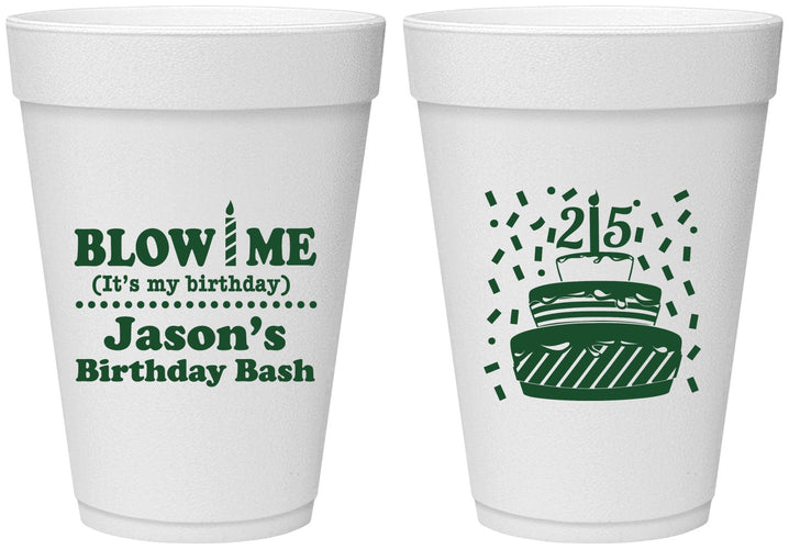 Personalized Birthday 16 oz Foam Cups - 25th | 20169