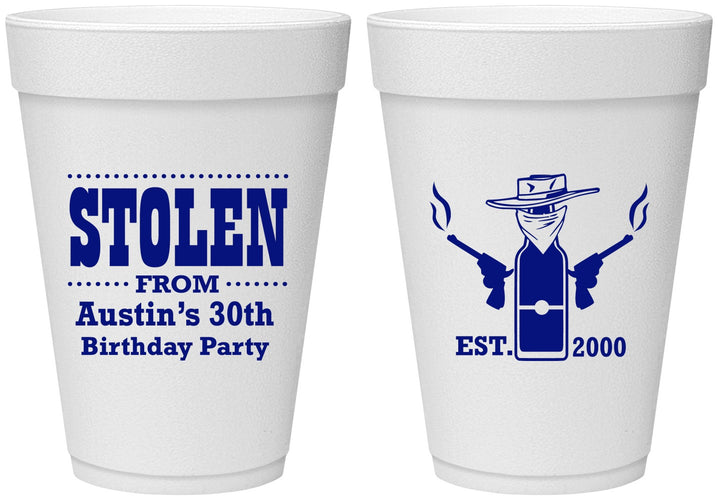 Personalized Birthday 16 oz Foam Cups - 30th | 20194