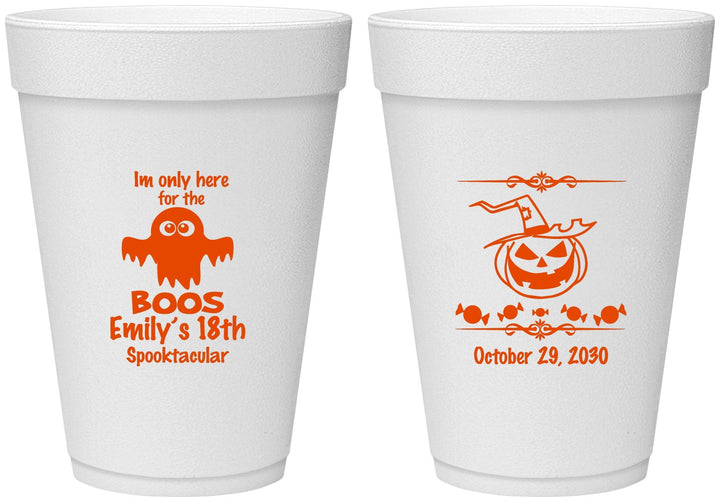 Personalized Birthday 16 oz Foam Cups - 18th Halloween | 20199
