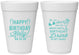 Personalized Birthday 16 oz Foam Cups - Sun Sand Drink Hand | 20202