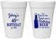 Personalized Birthday 16 oz Foam Cups - 40th Sun Sand Beer | 20204