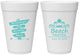 Personalized Birthday 16 oz Foam Cups - 65th Beach | 20210