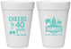 Personalized Birthday 16 oz Foam Cups - 40th Beach | 20226
