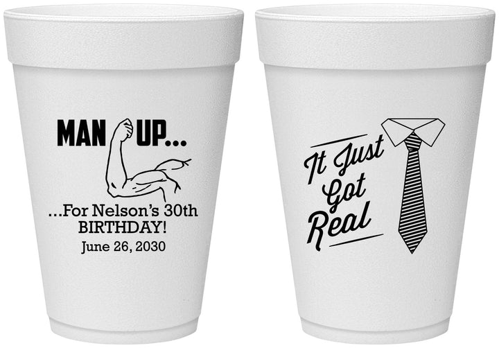 Personalized Birthday 16 oz Foam Cups - 30th | 20234