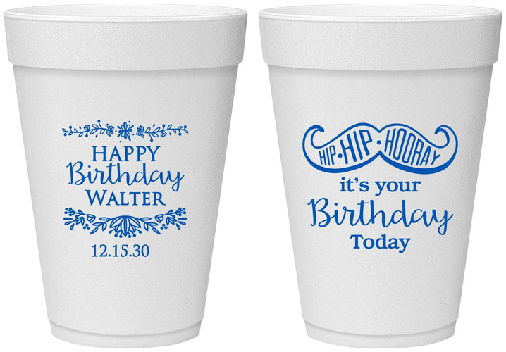 Personalized Birthday 16 oz Foam Cups - Hip Hip Hooray | 20250
