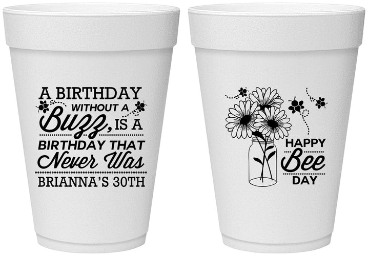 Personalized Birthday 16 oz Foam Cups - 30th | 20255