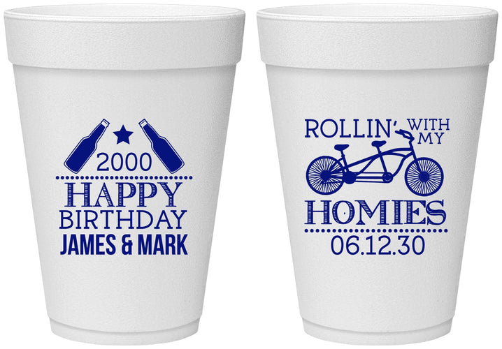 Personalized Birthday 16 oz Foam Cups - 30th | 20259