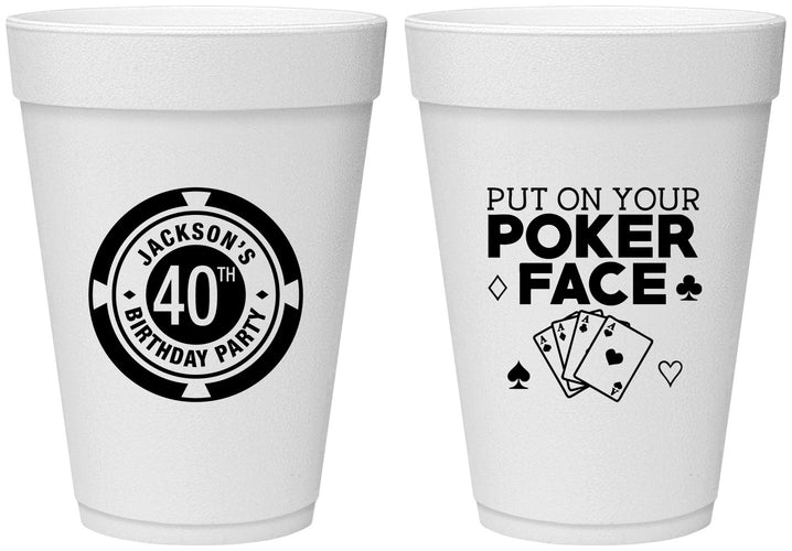 Personalized Birthday 16 oz Foam Cups - 40th Las Vegas | 20261