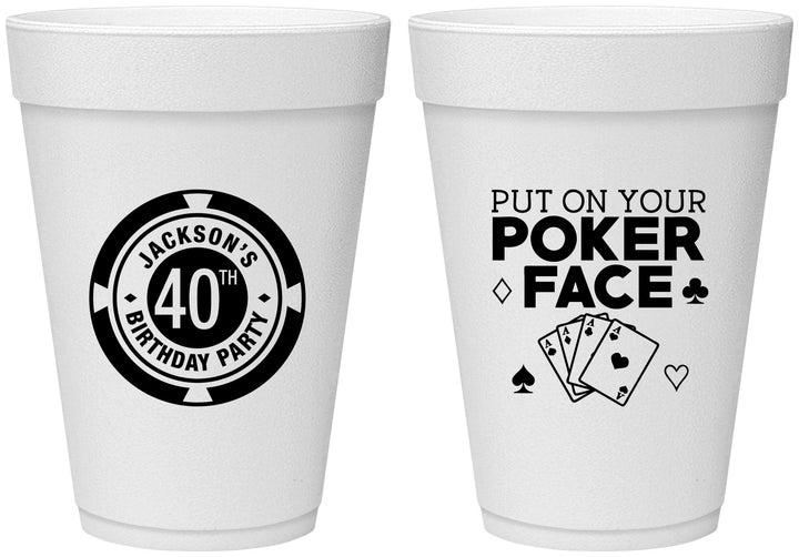 Personalized Birthday 16 oz Foam Cups - 40th Las Vegas | 20261