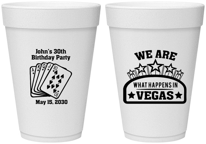 Personalized Birthday 16 oz Foam Cups - 20th Las Vegas | 20263