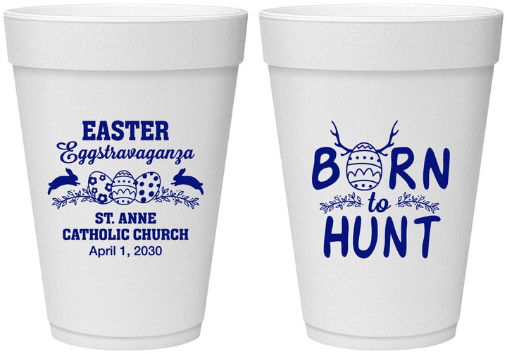 Personalized Easter 16 oz Foam Cups - Born To Hunt | 210001