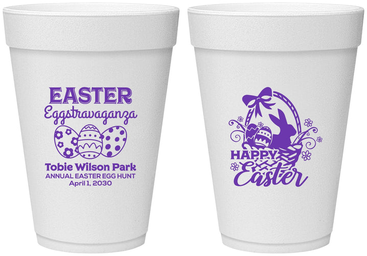 Personalized Easter 16 oz Foam Cups - Easter Bunny | 210008