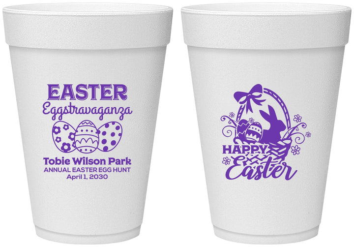 Personalized Easter 16 oz Foam Cups - Easter Bunny | 210008
