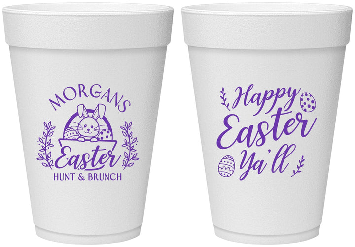 Personalized Easter 16 oz Foam Cups - Easter Bunny | 210010