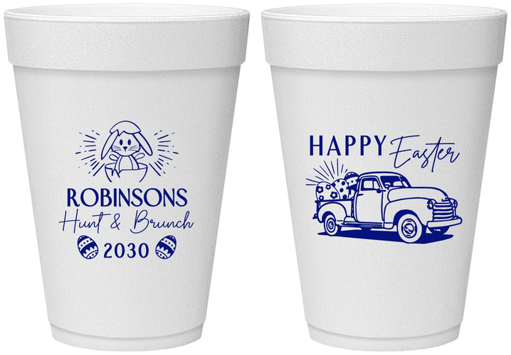 Personalized Easter 16 oz Foam Cups - Hunt And Brunch Bunny | 210013
