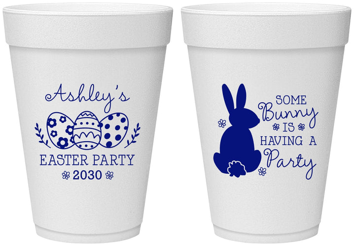 Personalized Easter 16 oz Foam Cups - Bunny Eggs | 210017