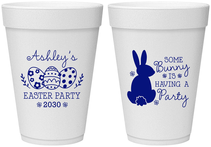 Personalized Easter 16 oz Foam Cups - Bunny Eggs | 210017