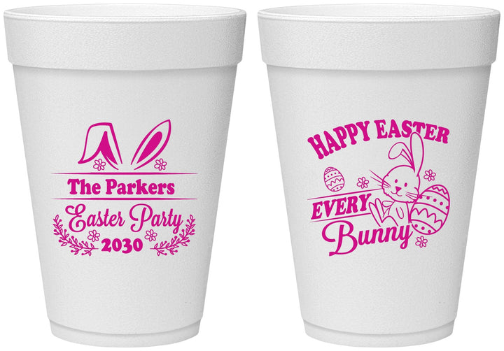 Personalized Easter 16 oz Foam Cups - Bunny Eggs | 210019