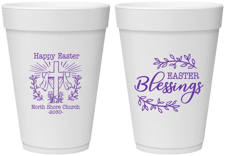 Personalized Easter 16 oz Foam Cups - Blessings Church | 210020