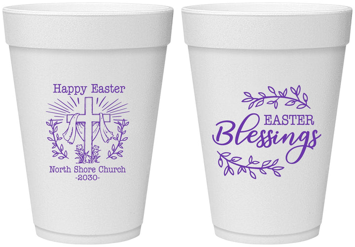 Personalized Easter 16 oz Foam Cups - Blessings Church | 210020
