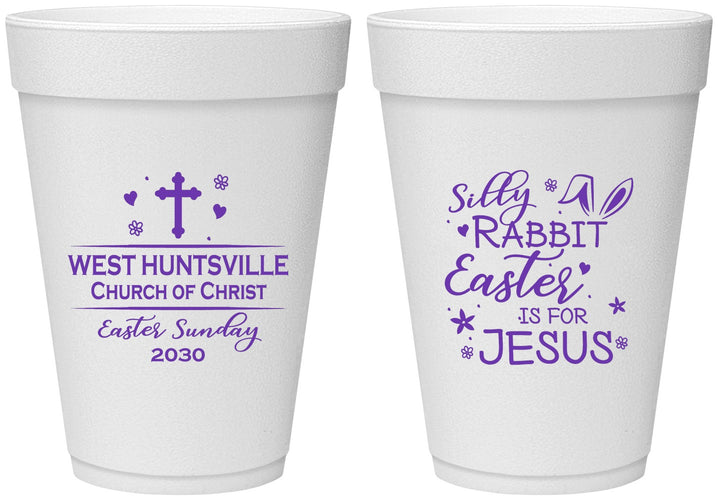 Personalized Easter 16 oz Foam Cups - Easter Is For Jesus | 210022