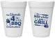 Personalized 4th Of July 16 oz Foam Cups - Red White Grill | 220005