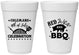 Personalized 4th Of July 16 oz Foam Cups - Red White Bbq | 220008