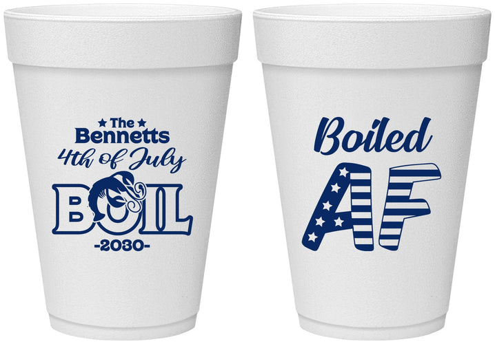Personalized 4th Of July 16 oz Foam Cups - Crawfish Boil | 220017
