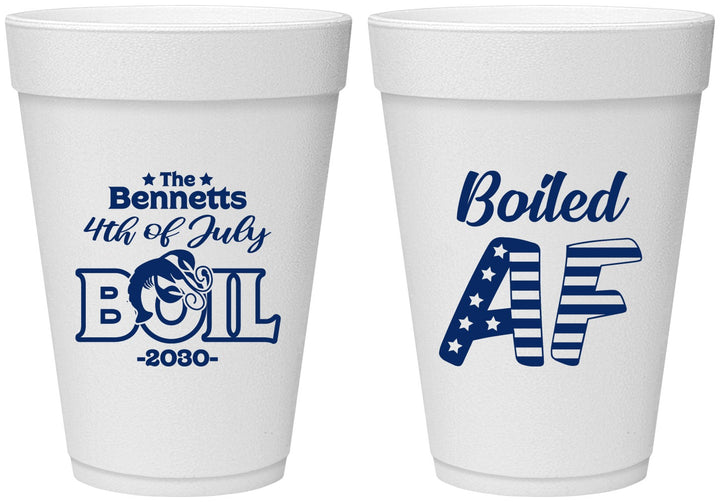 Personalized 4th Of July 16 oz Foam Cups - Crawfish Boil | 220017