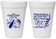 Personalized 4th Of July 16 oz Foam Cups - Beach Red White Blue | 220019