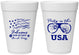 Personalized 4th Of July 16 oz Foam Cups - Party In The Usa | 220023