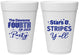 Personalized 4th Of July 16 oz Foam Cups - Stars Stripes | 220047