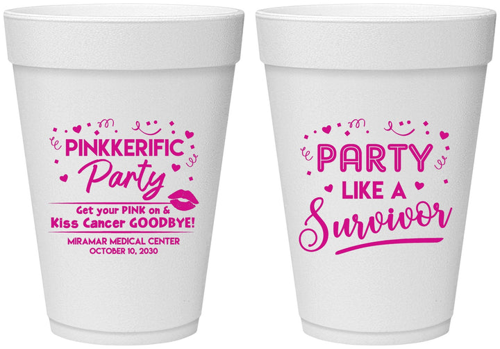 Personalized Awareness 16 oz Foam Cups - Party Like A Survivor | 230003