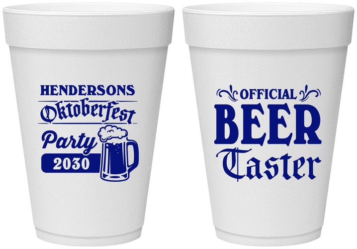 Personalized Oktoberfest 16 oz Foam Cups - Beer Taster | 240000