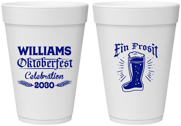 Personalized Oktoberfest 16 oz Foam Cups - Ein Prosit | 240003