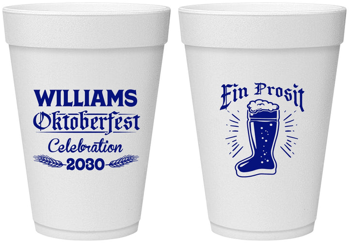 Personalized Oktoberfest 16 oz Foam Cups - Ein Prosit | 240003